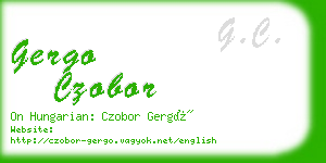 gergo czobor business card